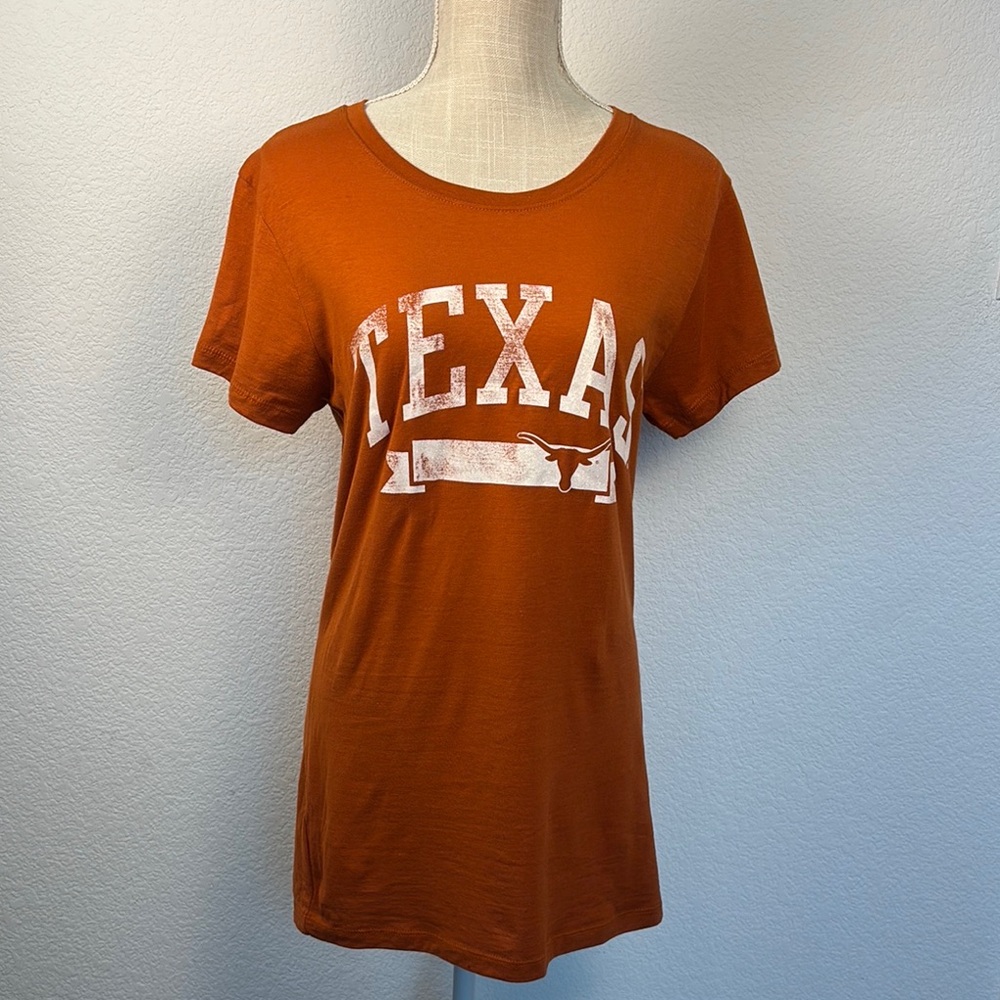 NWT Jones & Mitchell Texas Longhorn Graphic Women's Orange T-Shirt XXL